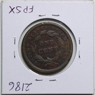 1840 Large Date 1c Braided Hair Large Cent With Vf Detail Env  Damage  2186