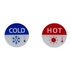 Hot And Cold Signs Self-adhesive Acrylic Cold And Hot Stickers 1 1 Pair Round