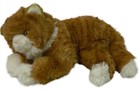 Vintage Applause Avanti Orange Striped Tabby Kitty Cat Plush 11  Yellow Eyes