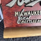 Vintage 1940s Blatz Beer Wooden Back Bar Sign Milwaukee s First Bottled Beer