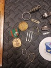 Vintage Military   Men s Accessories Junk Drawer Lot - Pins  Tie Bars    