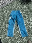  Vintage Women   s Thor Motocross Racing Pants Size 5-6  Turquoise white 