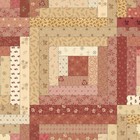 Pams Cabin Log Cabin Quilt Block Pink Quilt Pattern 24x44 Cotton Fabric Panel