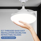 23  Ventilador De Techo Abanico En Forma De Con Luz Luces Led Y Control Remoto