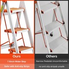3 Step Stool  Foldable Lightweight Step Ladder  Aluminum Anti-slip