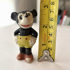 Vintage 1930s Walt E Disney Mickey Mouse Figure 2 75  Porcelain Made Japan Vtg
