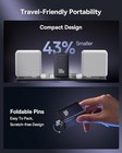  100w Usb C Charger Block  3-port Gan Foldable Compact Pps Wall 100w-black
