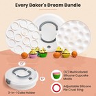 Premium 4 In 1 Cupcake Carrier With Lid - Cupcake  Deviled Egg  Pie   Cake Co   