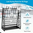 Lab Drying Rack Draining Rack For Glassware And Bottles Clean Dry Black Steel