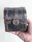 Vintage Wood Treasure Chest Old Hand Crafted Storage Box Keepsake Box-each