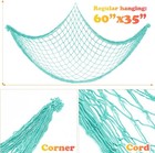 2 Pack Fish Net Decorations For Party natural Cotton Hawaiian 2pack-blue 