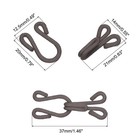 Sewing Hooks And Eye  12pcs - Polyester Covered  dark Gray  37mm Length 