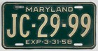 Maryland 1958 License Plate Pair Kc-29-99 Original Paint In Good Condition