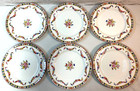 Lot Of 6 Vintage Mintons Rose Bone China Luncheon Plate England Globe Backstamp