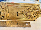 A Pair Of Fine Antique Gilt Box Locks Likely By Bricard sterlin