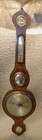 Antique Banjo Style Wooden Barometer W  Humidity   Temperature   19th Century