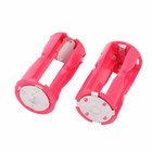 4pcs Round Plastic Battery Holder Case Box Rose Red For 4 X 1 5v Aaa Battery