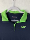 Hollister Shirt Youth Xl Quarter Zip Performance Workout Pullover Blue Green