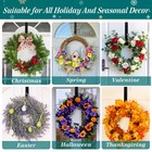 Christmas Wreath Hangers For Front Door 12 Inch Black Seasonal Decor Art