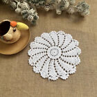 4pcs lot White Vintage Hand Crochet Lace Doily Round Table Mat Flower Doilies 7 