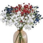 4th Of July Artificial Flowers Decor Indoor  6pcs Red White And Blue