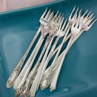 Mismatched Silverplate 4pc Assorted Vintage Cocktail Forks Mixed Patterns