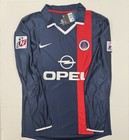 2001 2002 Psg Home Retro Jersey Ronaldinho  21 Long Sleeve Vintage Iconic Blue