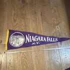 Vintage Ny Souvenir Pennant Lot Frontier Town Lake Placid Niagara Falls 5pc