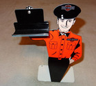 Vintage Harley Davidson Motorcycle 12  Metal Gas   Oil Business Card Holder Sign