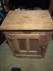 White Clad   Simmons Antique Oak Icebox