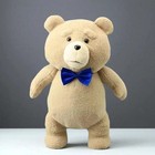 18 Inch Ted Plush Toy With Blue Tie  Movie Bear Doll  Funny Gift For Fans