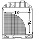 D8nn8005pa Radiator Fits Ford New Holland 2000 2100 2110 2120 2150 230a 231 233