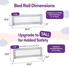Long Toddler Bed Rails - Baby Bed Rail Guard For Kids  Twin  Full  King And Q   