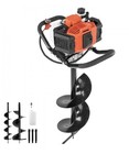 Post Hole Digger 52cc Gas Powered With 6    10  Auger Drill Bits 1450w