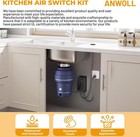 Air Activated Sinktop Switch Push Button For Garbage Disposal  Matte Black With