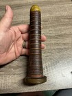 Large Antique Textile Industry Yarn Spool Neat Colors Brass
