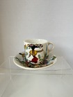 Vintage Anfora Tea Cup And Saucer Pottery Hecho En Mexico Hand Painted B10