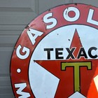 Vintage Texaco Gasoline Motor Oil Porcelain Sign Original 41 75 Inches