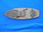 Vintage Folk Art Wooden Model Battleship Military Boat 11  Long Warship