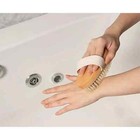 2pcs Natural Bristle Body Brush - Wooden Spa Scrubber For Dry Skin   Shower Care