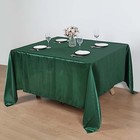 Hunter Green Satin 90x90  Square Table Overlay Wedding Reception Light Gray