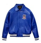 Men Avirex Blue Real Bomber American Flight Jacket Faux Leather Jacket For Men