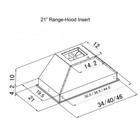 46  X 21  Zline Outdoor Stainless Steel Range Hood Insert 721-304-46
