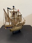 Vintage Wooden Sailing Ship Model Santa Maria 1492 Christopher Columbus Boat