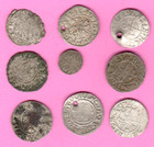 Riga Kokenhusen Schilling Ca 1540 Livonia Latvia  Lot Of 9 Coins 3976