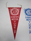 Set 3 Reproduction Sun Scientific Motor Tune Up Engine Advertising Pennant Flag