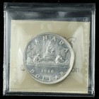 1946  1 Iccs Ms60  rear Swl  Canada Silver Dollar Frosty Lustrous Scarce Variety