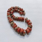Vintage Natural Italian Red Coral Coin Beads Loose Gemstone Coral Jewelry Making