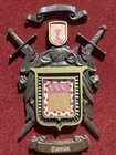 Vintage Townson Family Crest Coat Of Arms Wooden Wall Plaque Heirloom Decor
