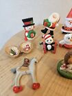 Lot Of 9 Hallmark Christmas Merry Miniatures Russ Some Vintage Ornaments 